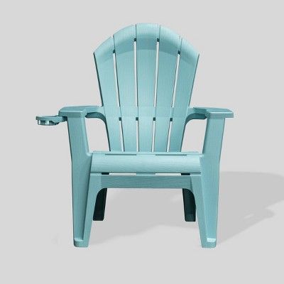Deluxe Realcomfort Adirondack Chair Turquoise Adams Manufacturing Plastic Chairs Patio Deluxe Realcomfort Adirondack Chair, Adams Outdoor Furniture