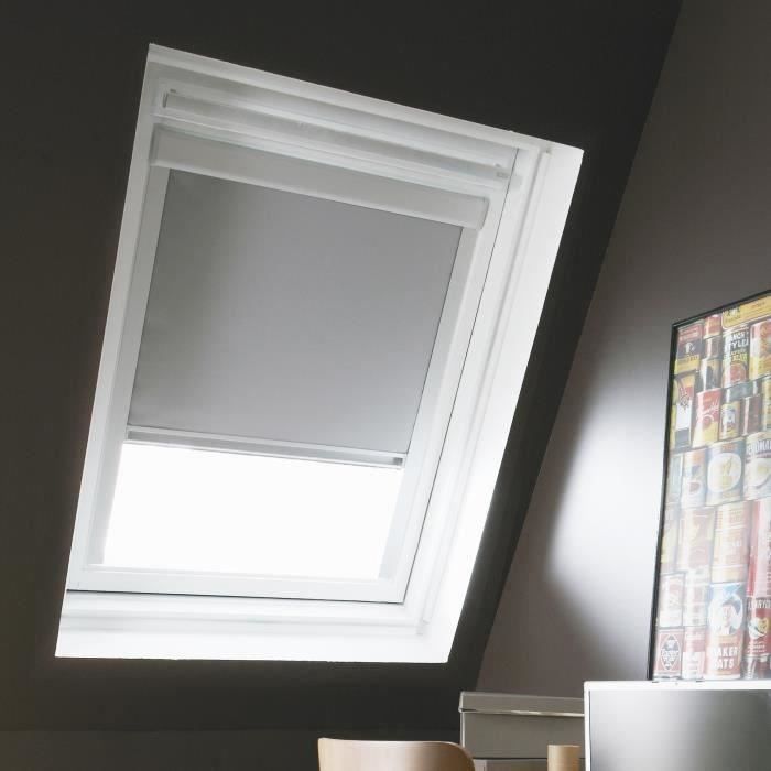 Store De Fenetre De Toit Occultant Gris Velux C02 C04 L 55 X H 98 Cm Madeco Beige Dak
