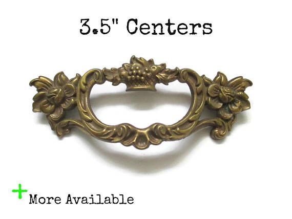Vintage French Provincial Drawer Pull 3 5 Centers 1 2 Inch Vintage French Provincial Drawer Pull