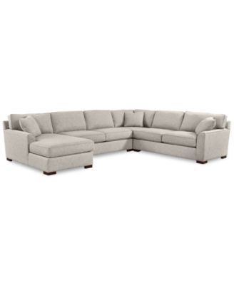 Carena 4-Pc. Fabric Sectional with Chaise, Created for Macy's