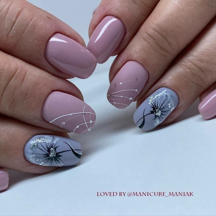 Маникюр с одуванчиком на одном ногте (73 фото) - картинки modnica.club