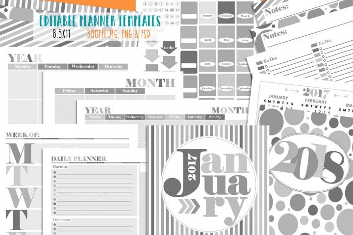 Customizable Planner Page Templates By Studio Kitsch Commercial - planner page templates Customizable Planner Page Templates By Studio Kitsch Commercial - planner page templates