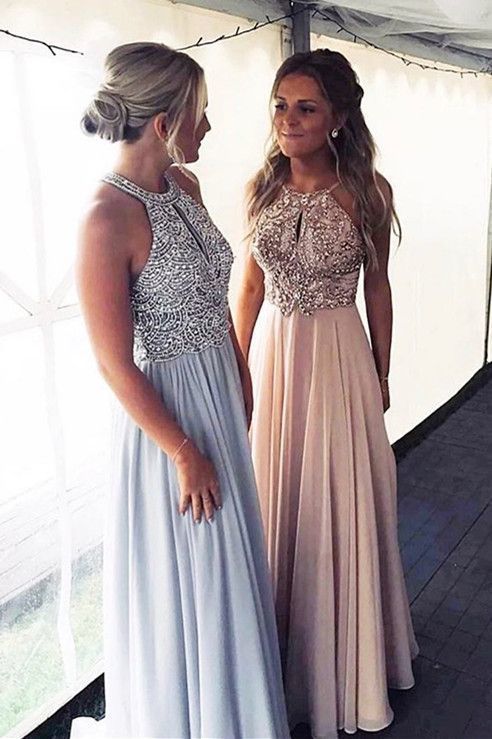 Incredibly Luxurious Beads Chiffon Long Prom Dress by RosyProm, $170.99 USD