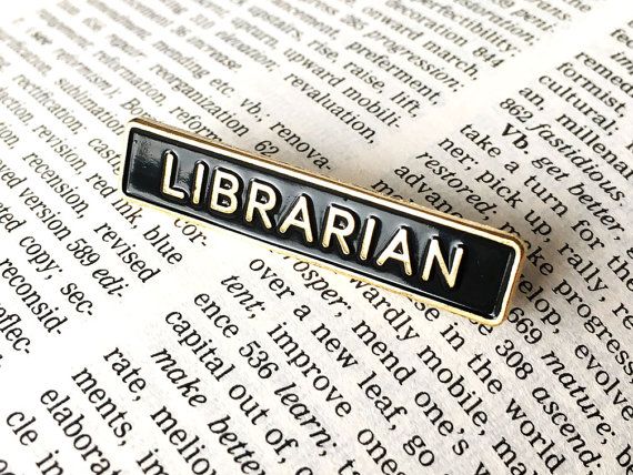 Librarian Enamel Pin Badge - Book Lovers Brooch - Badge for Book Worm - Funny Pi...