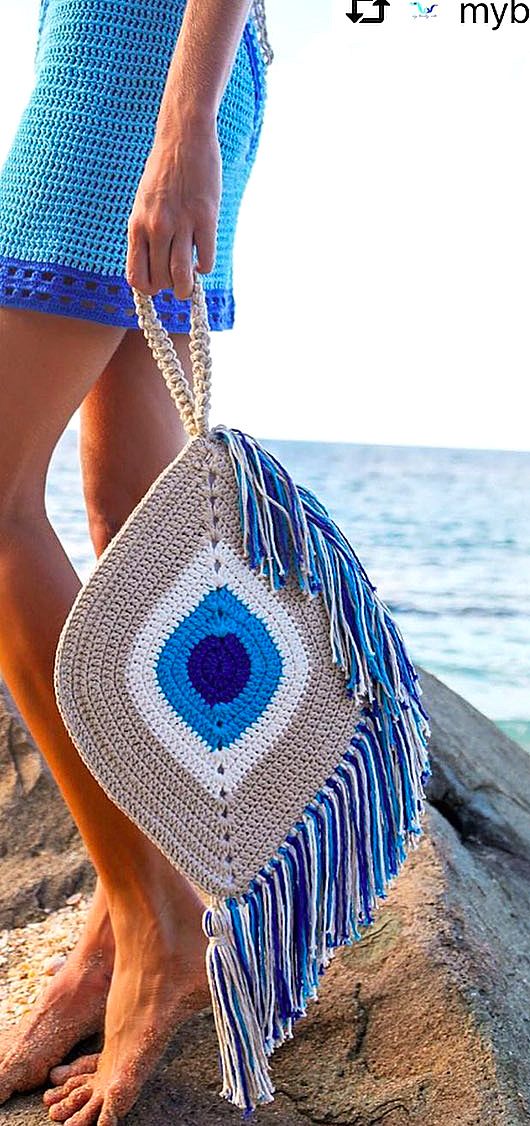 Carefully Crafted Beautiful Crochet Bag Models. Page 15. Knitting Beach Bag Pattern idea