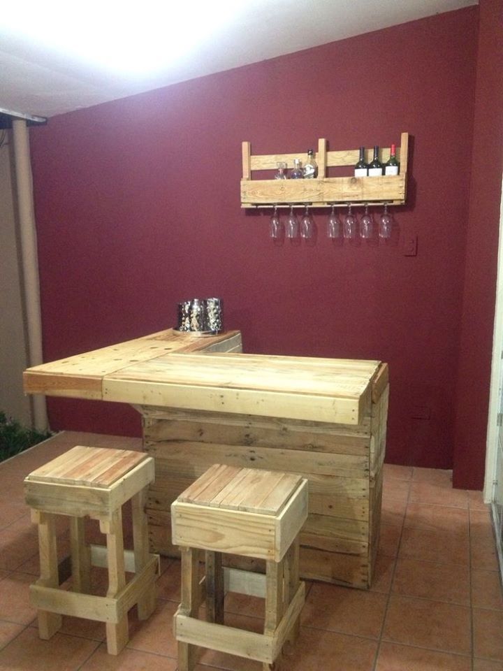 Comptoir de bar construit avec palettes | Möbel aus ...