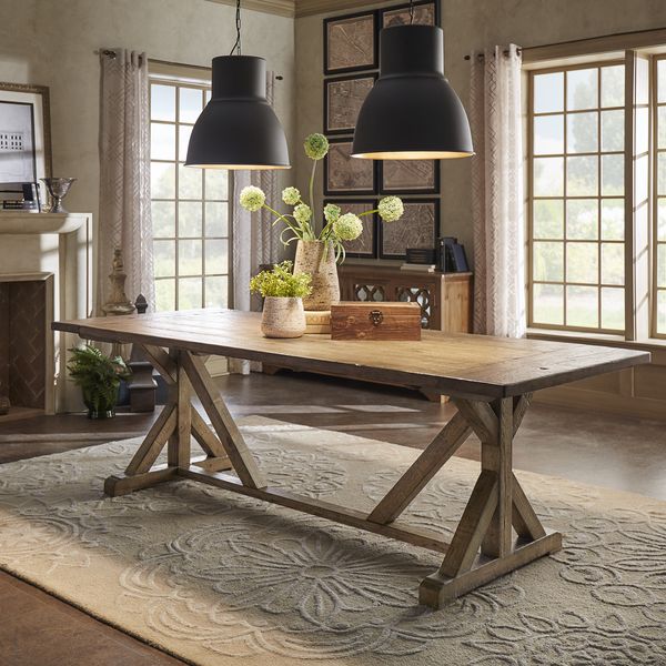 Best 25+ Farm Tables Ideas On Pinterest Kitchen Table Legs Paloma Rustic Reclaimed Wood Rectangular Trestle Farm Table by iNSPIRE Q Artisan by iNSPIRE Q - Best 25+ Farm Tables Ideas On Pinterest Kitchen Table Legs