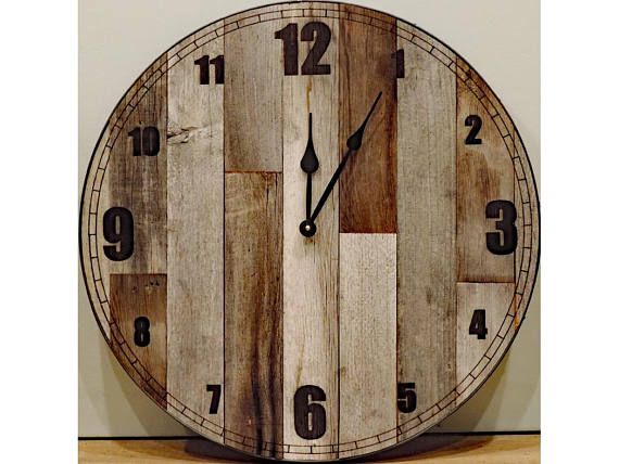 24 Inch Large Rustic Wooden Country Wall Clock Big Barn Wood In 2021 Walls - Rustic Barn Wood Wall Clock 24 Inch Large Rustic Wooden Country Wall Clock Big Barn Wood In 2021 Walls - Rustic Barn Wood Wall Clock