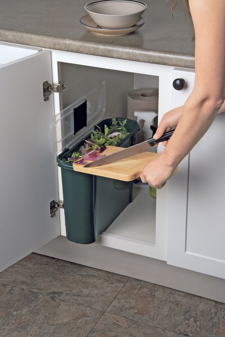 366 Best Kitchen Waste Management Images On Pinterest Slimline Compost Caddy Fits Under The Sink
