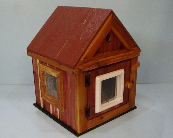Heated Cat Pod House 2 Doors Ships Next Bus Day Etsy Cat Pod Pod House Outdoor Cat House