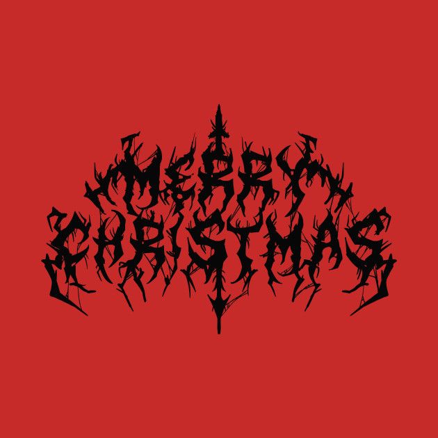 Black Metal Christmas by tameink Christmas art, Christmas t shirt