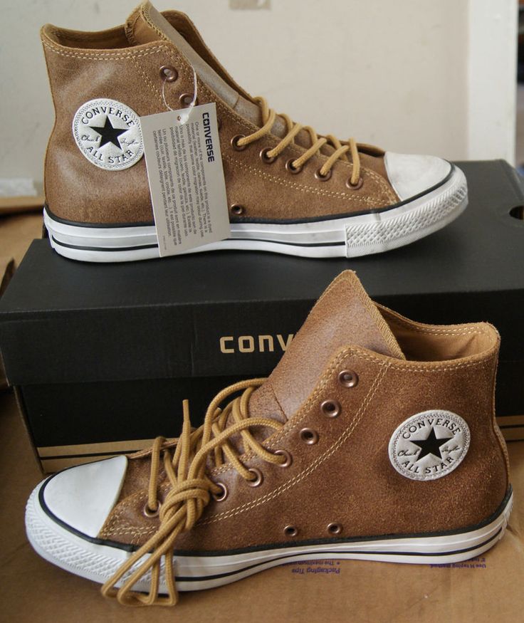 NEW AUTHENTIC CONVERSE ALL STAR CHUCK TAYLOR VINTAGE LEATHER HI MEN'S 9 ...