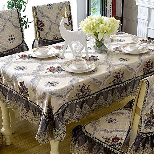 European Classical Chenille Jacquard Lace Dining Tablecloth Rectangle Embroidery European Classical Chenille Jacquard Lace Dining Tablecloth Rectangle Embroidery