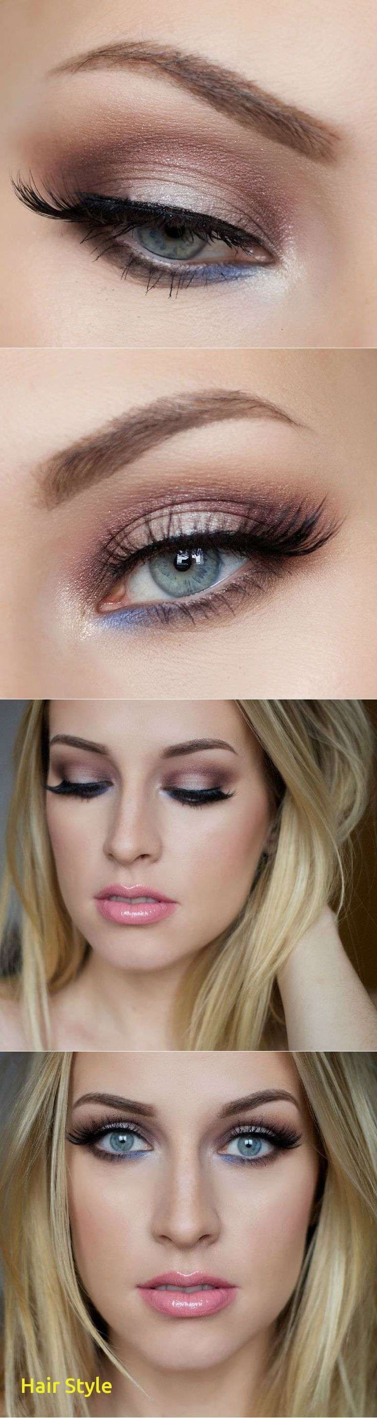 Ehrfürchtiges Hochzeits-Make-up für blaue Augen-Brown-Haar - #AugenBrownHaar #...