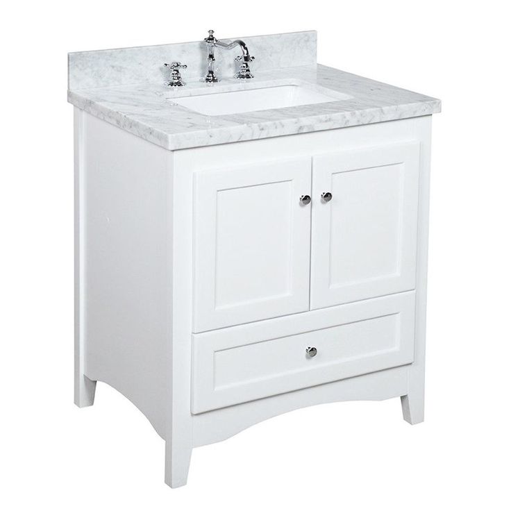 Abbey 30 Inch Vanity With Carrara Marble Top Bathroom Traditional Bathroom Vanity, 30 Inch Vanity With Carrara Marble Top