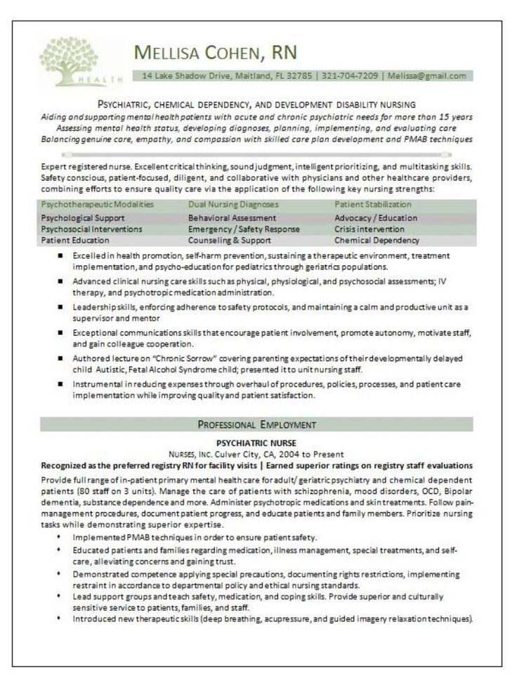 sample clinical nurse resume