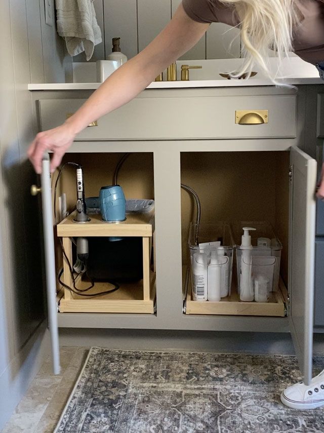 DIY Pull Out Under the Bathroom Sink Storage - Hamilton Park Home in