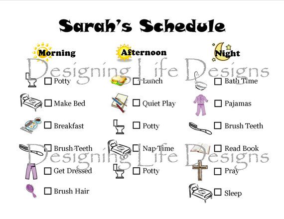 infant daily schedules