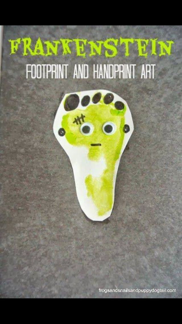 frogs and snails and puppy dog tail fspdt frankenstein footprint and handprint art classic halloween crafts for kids would look great on a plate for - Halloween Printable Crafts For Kids 2 frogs and snails and puppy dog tail fspdt frankenstein footprint and handprint art classic halloween crafts for kids would look great on a plate for - Halloween Printable Crafts For Kids 2