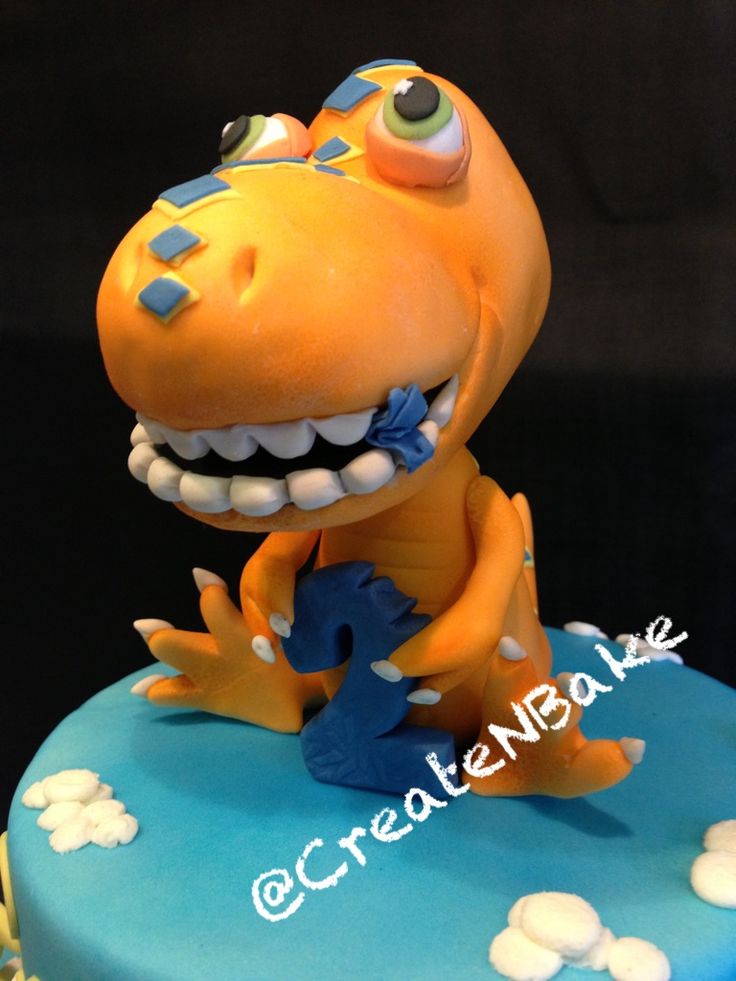 Buddy, dinosaur Train , fondant and air brushed. | gâteaux ... Buddy, dinosaur Train , fondant and air brushed. | gâteaux ...