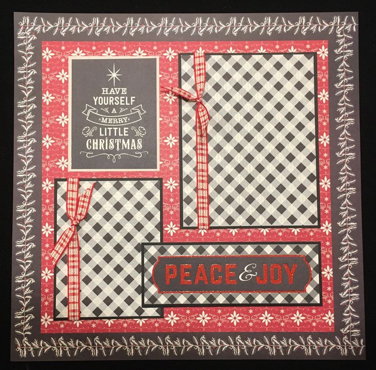 Christmas Scrapbook Layout Page Premade Page Chalkboard | Etsy