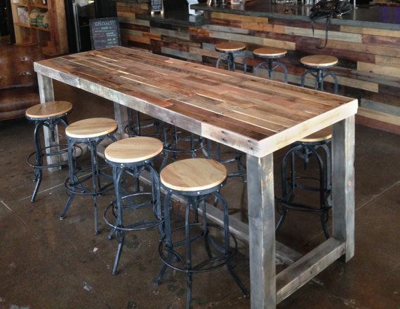 Farm House Table Counter Height Kitchen Table Bar Table Diy Kitchen Bar Table