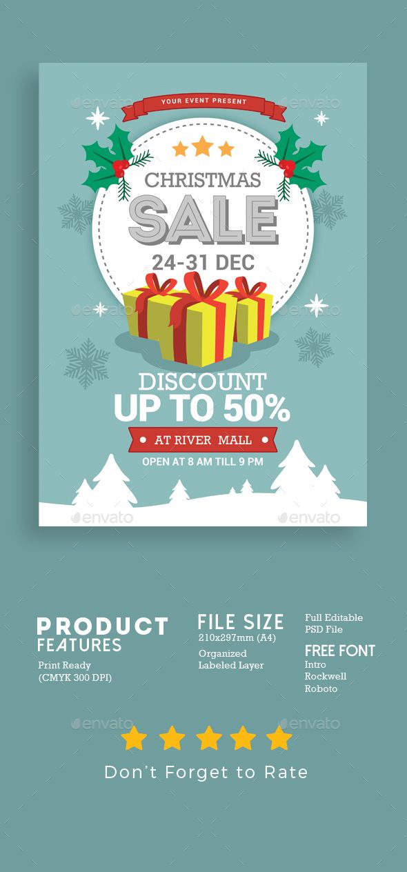 christmas sale flyer template psd well organized layer editable flyer template