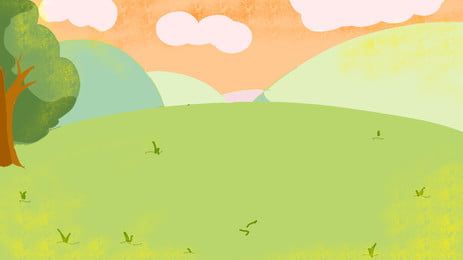 Cartoon Green Plant Free Illustration Creative Background Cute Wallpaper Backgrounds Kawaii Wallpaper