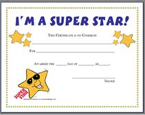 Blank Certificate Templates for Students | Star Certificate Template - This blank printable certificate template ...