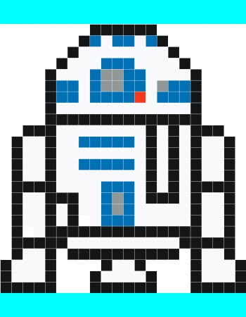 r2d2 pixel art stickaz perler beads pixel art graph pixel art on graph paper