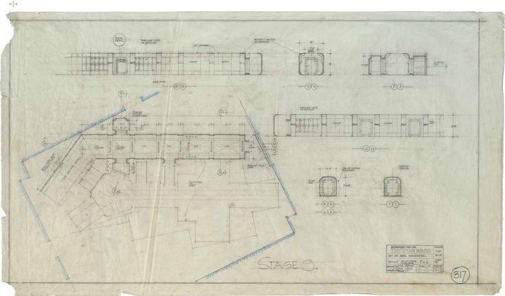 STAR WARS MOS EISLEY CANTINA BLUEPRINT 1977 COPY, SIGNED BY - copy blueprint of a book STAR WARS MOS EISLEY CANTINA BLUEPRINT 1977 COPY, SIGNED BY - copy blueprint of a book
