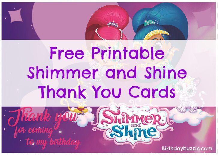 Wish your guests a big thank you for attending your Shimmer and Shine party with these Free printable Shimmer and Shine thank you cards. The templates feature Shimmer and Shine, their pets and the words “thank you for coming to my party”. These templates will work great when printed on cardstock paper as it gives …