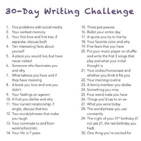 daily writing challenge daily writing challenge