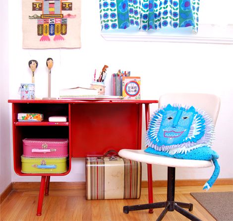 394 Best Decorating For Boys Images On Pinterest Child Room Vintage Child S Desk Red Deskkids