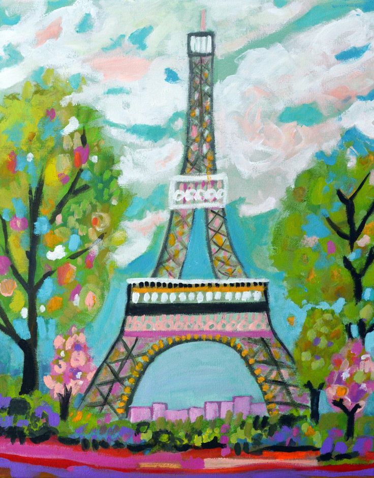 Oil Painting Of The Eiffel Tower Oil Painting Of The Eiffel Tower