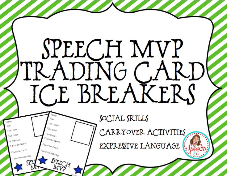 Speech Mvp Trading Cards An Announcement Speech Therapy Therapy Ideas And Speech Pathology Therapy Trading Cards Template