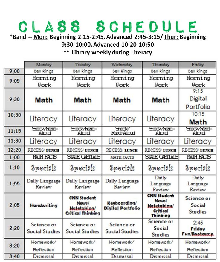 Daily Schedule Mrs. St. Louis' 5th Grade Math facts, Math Daily Schedule Mrs. St. Louis' 5th Grade Math facts, Math