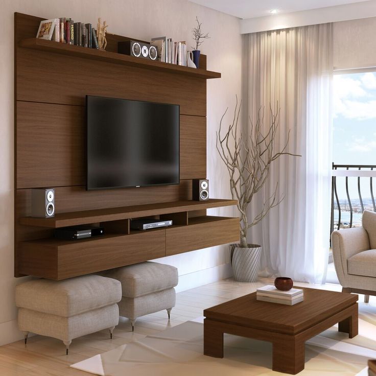 Manhattan Comfort 25251 - City 2.2 Floating Wall Theater Entertainment Center in...