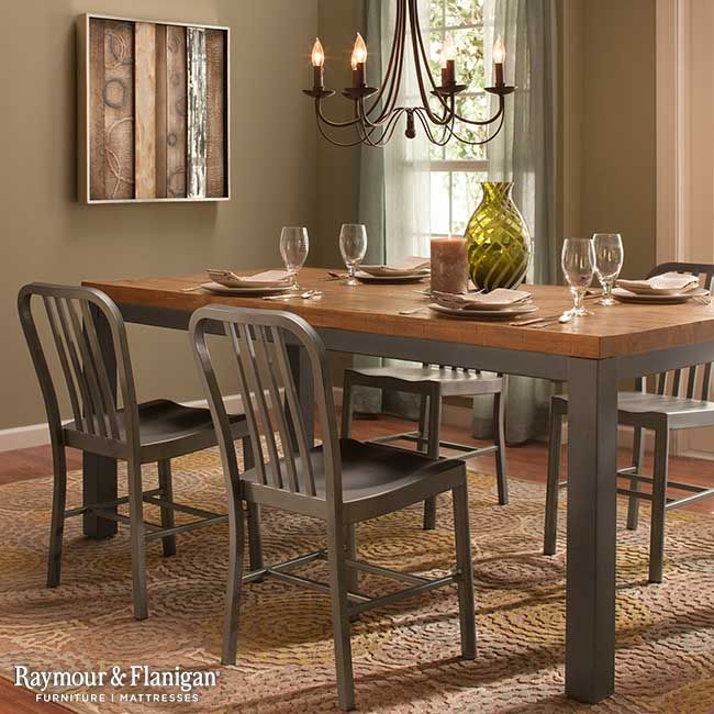 Raymour And Flanigan Dining Room Set With Metal Accent Raymour And Flanigan Dining Room Set With Metal Accent