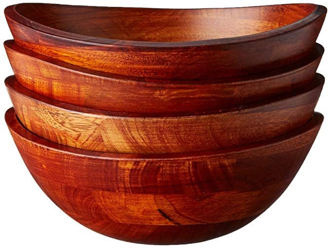 3-Piece Set Large 13 x 12.5 x 5 Lipper International Cherry Finished Wavy Rim Serving Bowl with 2 Salad Hands 3-Piece Set Large 13 x 12.5 x 5 Lipper International Cherry Finished Wavy Rim Serving Bowl with 2 Salad Hands