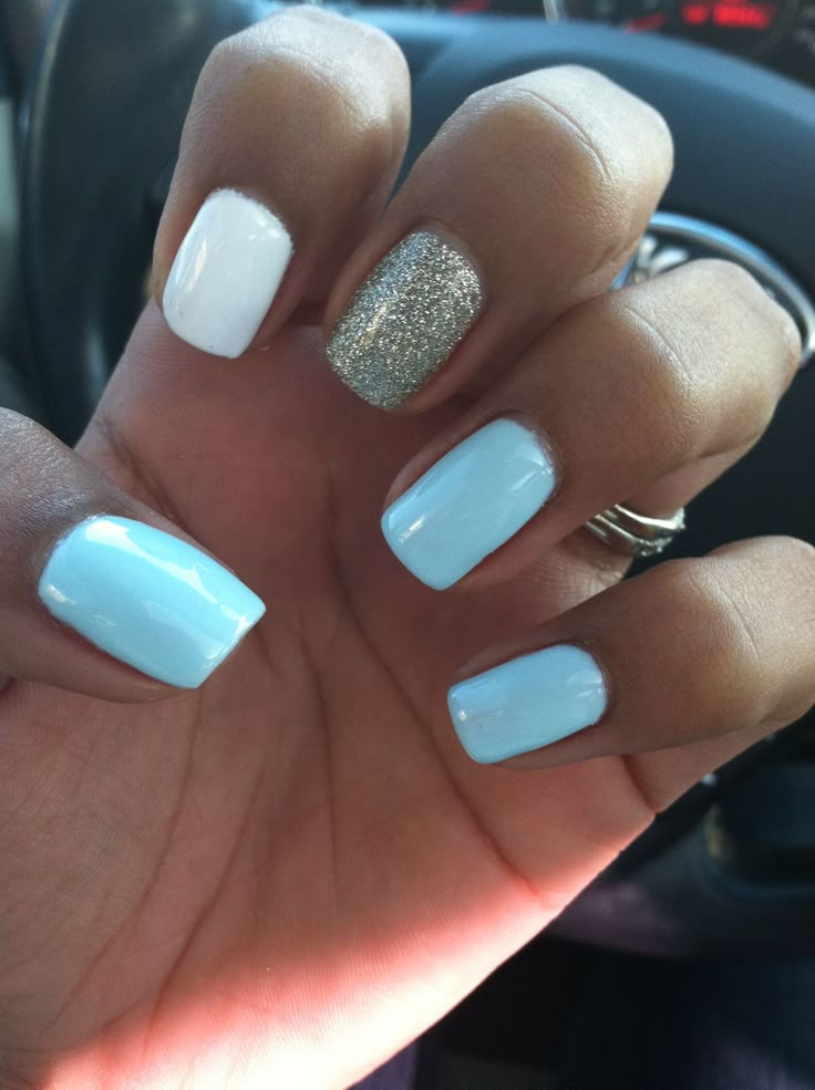 25+ Best Light Blue Nail Designs Ideas On Pinterest Light Blue Blue ~ white~ gold ~ glitter~ summer nails - 25+ Best Light Blue Nail Designs Ideas On Pinterest Light Blue