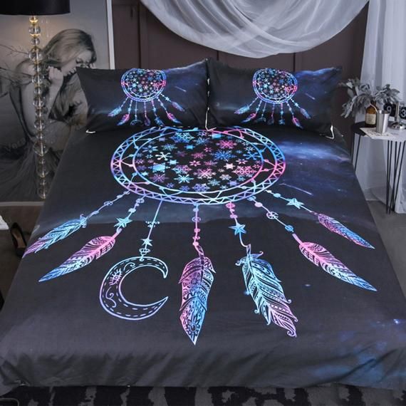 3 Pieces Gemstone Dreamcatcher Duvet Cover Set Chic Watercolor Dreamcatcher Feathers Pattern Quilt Cover Bedspread Bedding Comforter Cover Twin 3 Pieces Gemstone Dreamcatcher Duvet Cover Set Chic Watercolor Dreamcatcher Feathers Pattern Quilt Cover Bedspread Bedding Comforter Cover Twin