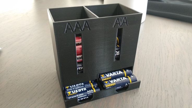 Battery dispenser dual AAA AA by fafabienman 3d Printing 3d battery-dispenser-dual-aaa-aa-by-fafabienman-3d-printing-3d
