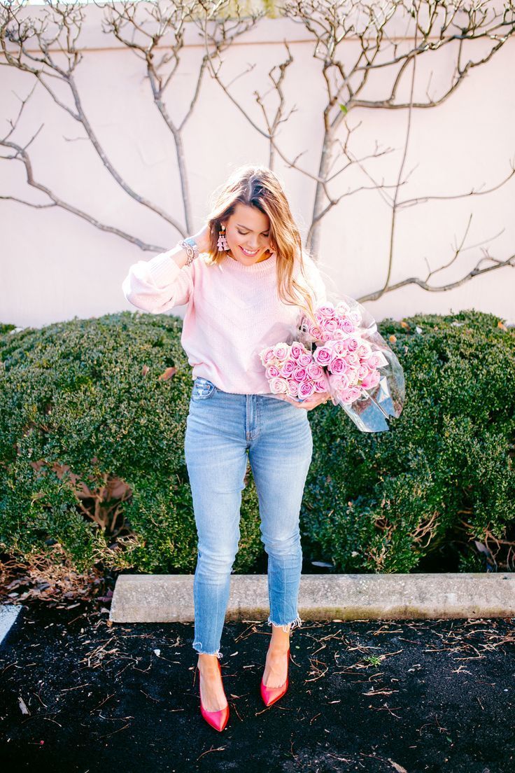 A Casual Valentine's Day Outfit Glitter & Gingham Valentines day