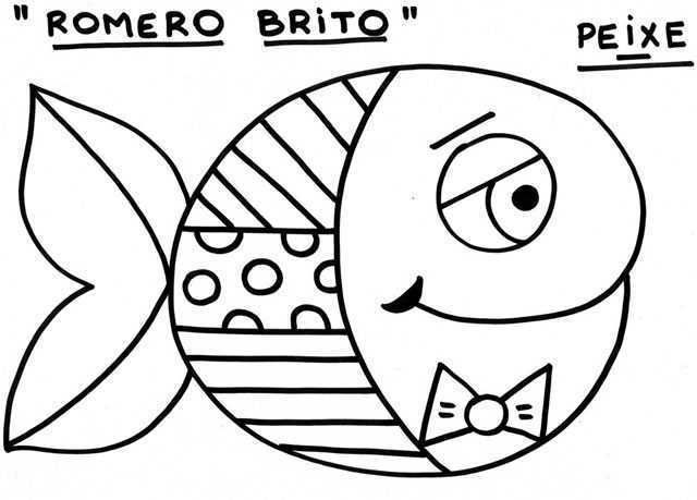 obras de romero britto para colorir