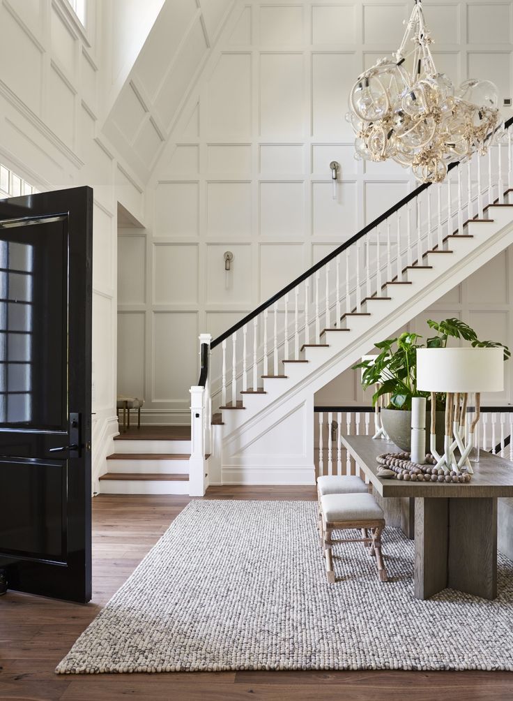 Mixing eco and Scandinavian style on the stairs of a private house. #interior #d