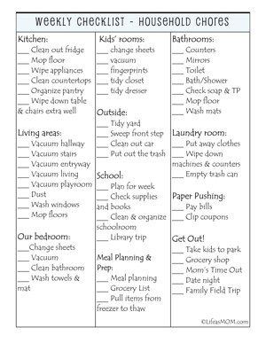 chore checklist