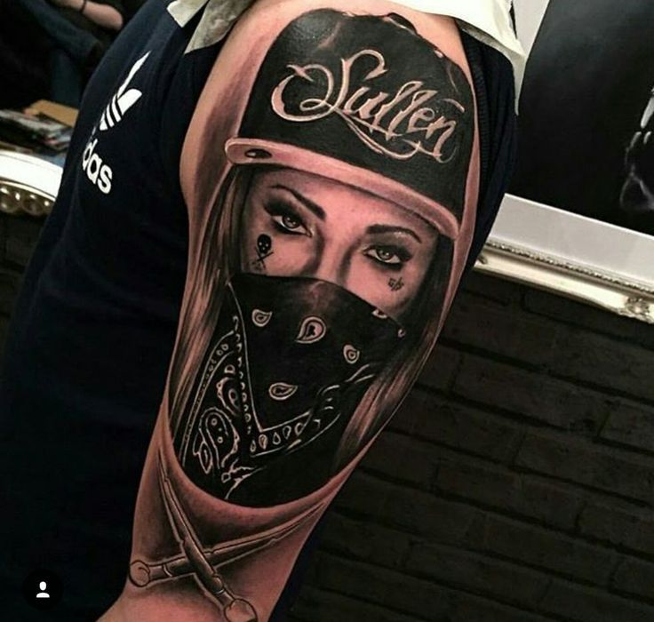 girl with bandana on face tattoo Google s k Tattoo