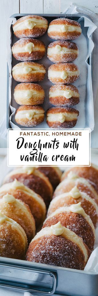 Doughnuts with rich vanilla cream