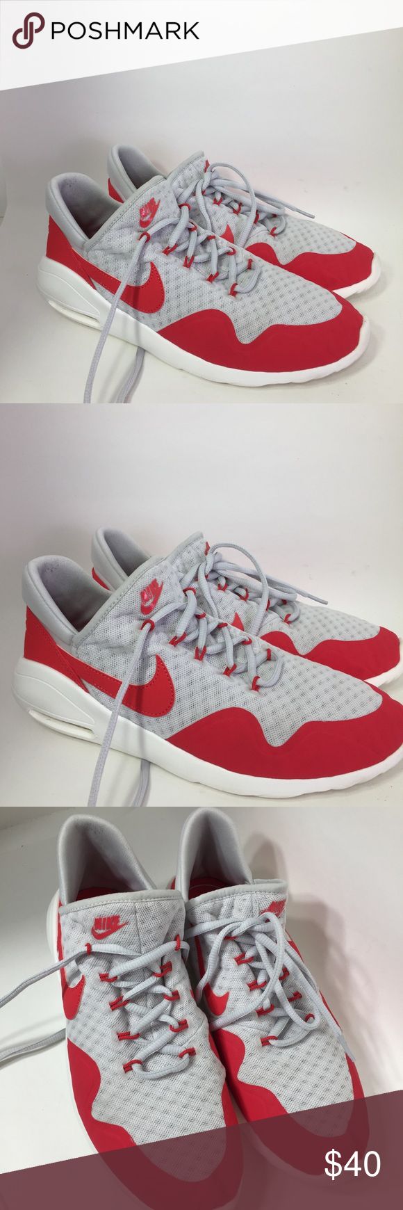 Nike Air Light Gray and Coral Sneakers Lightweight Minimal Wear Nike Shoes Sneakers | Sneakers